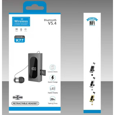 Ασύρματο ακουστικό Bluetooth - K100 - 153416 - Black