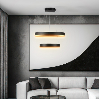 kelvo® VENOM KLV-101-0196 Κρεμαστό Φωτιστικό Οροφής LED 75W 7500lm 120° AC 220-240V IP20 Ρυθμιζόμενο Λευκό CCT με Χειριστήριο από 2700K έως 6000K Dimmable - Lumileds SMD Chip - Μαύρο Ματ - Μ60 x Π60 x Υ40cm - 3 Χρόνια Εγγύηση