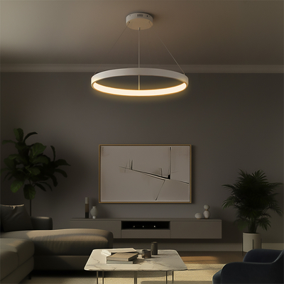 kelvo® NEMESIS KLV-101-0212 Κρεμαστό Φωτιστικό Οροφής LED 67W 6700lm 180° AC 220-240V IP20 Ρυθμιζόμενο Λευκό CCT με Χειριστήριο από 2700K έως 6000K Dimmable - Lumileds SMD Chip - Λευκό Ματ - Μ80 x Π80 x Υ4cm - 3 Χρόνια Εγγύηση