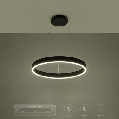 kelvo® VENOM KLV-101-0187 Κρεμαστό Φωτιστικό Οροφής LED 45W 4500lm 120° AC 220-240V IP20 Ρυθμιζόμενο Λευκό CCT με Χειριστήριο από 2700K έως 6000K Dimmable - Lumileds SMD Chip - Μαύρο Ματ - Μ60 x Π60 x Υ6.5cm - 3 Χρόνια Εγγύηση