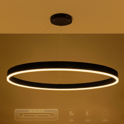 kelvo® VENOM KLV-101-0193 Κρεμαστό Φωτιστικό Οροφής LED 75W 7500lm 120° AC 220-240V IP20 Ρυθμιζόμενο Λευκό CCT με Χειριστήριο από 2700K έως 6000K Dimmable - Lumileds SMD Chip - Μαύρο Ματ - Μ100 x Π100 x Υ6.5cm - 3 Χρόνια Εγγύηση