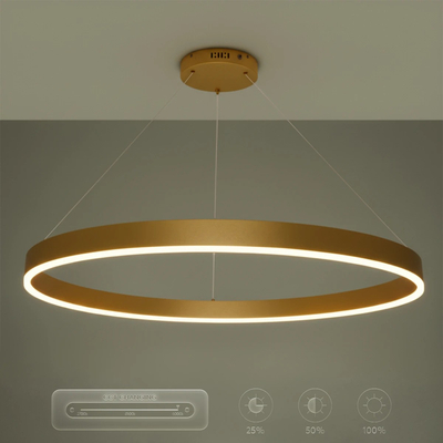 kelvo® VENOM KLV-101-0195 Κρεμαστό Φωτιστικό Οροφής LED 75W 7500lm 120° AC 220-240V IP20 Ρυθμιζόμενο Λευκό CCT με Χειριστήριο από 2700K έως 6000K Dimmable - Lumileds SMD Chip - Χρυσό Πλατίνα - Μ100 x Π100 x Υ6.5cm - 3 Χρόνια Εγγύηση