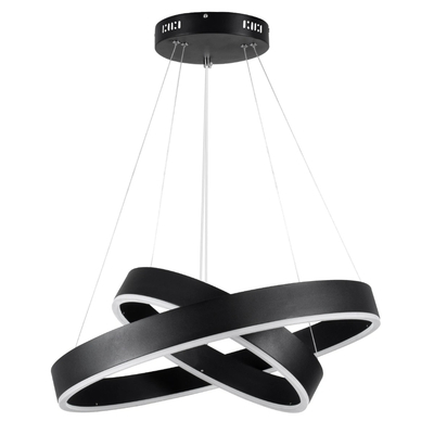 kelvo® VENOM KLV-101-0196 Κρεμαστό Φωτιστικό Οροφής LED 75W 7500lm 120° AC 220-240V IP20 Ρυθμιζόμενο Λευκό CCT με Χειριστήριο από 2700K έως 6000K Dimmable - Lumileds SMD Chip - Μαύρο Ματ - Μ60 x Π60 x Υ40cm - 3 Χρόνια Εγγύηση