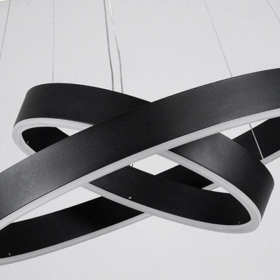 kelvo® VENOM KLV-101-0196 Κρεμαστό Φωτιστικό Οροφής LED 75W 7500lm 120° AC 220-240V IP20 Ρυθμιζόμενο Λευκό CCT με Χειριστήριο από 2700K έως 6000K Dimmable - Lumileds SMD Chip - Μαύρο Ματ - Μ60 x Π60 x Υ40cm - 3 Χρόνια Εγγύηση