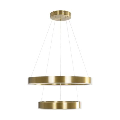 kelvo® VENOM KLV-101-0198 Κρεμαστό Φωτιστικό Οροφής LED 75W 7500lm 120° AC 220-240V IP20 Ρυθμιζόμενο Λευκό CCT με Χειριστήριο από 2700K έως 6000K Dimmable - Lumileds SMD Chip - Χρυσό Πλατίνα - Μ60 x Π60 x Υ40cm - 3 Χρόνια Εγγύηση