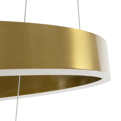 kelvo® VENOM KLV-101-0198-V2 Κρεμαστό Φωτιστικό Οροφής LED 75W 7500lm 120° AC 220-240V IP20 Ρυθμιζόμενο Λευκό CCT με Χειριστήριο από 2700K έως 6000K Dimmable - Lumileds SMD Chip - Χρυσό Πλατίνα - Μ60 x Π60 x Υ40cm - 3 Χρόνια Εγγύηση