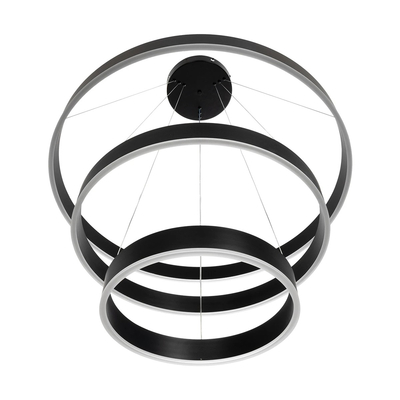 kelvo® VENOM KLV-101-0199 Κρεμαστό Φωτιστικό Οροφής LED 120W 12000lm 120° AC 220-240V IP20 Ρυθμιζόμενο Λευκό CCT με Χειριστήριο από 2700K έως 6000K Dimmable - Lumileds SMD Chip - Μαύρο Ματ - Μ80 x Π80 x Υ80cm - 3 Χρόνια Εγγύηση