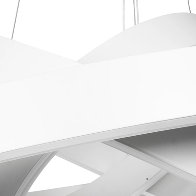 kelvo® VENOM KLV-101-0200 Κρεμαστό Φωτιστικό Οροφής LED 120W 12000lm 120° AC 220-240V IP20 Ρυθμιζόμενο Λευκό CCT με Χειριστήριο από 2700K έως 6000K Dimmable - Lumileds SMD Chip - Λευκό Ματ - Μ80 x Π80 x Υ80cm - 3 Χρόνια Εγγύηση