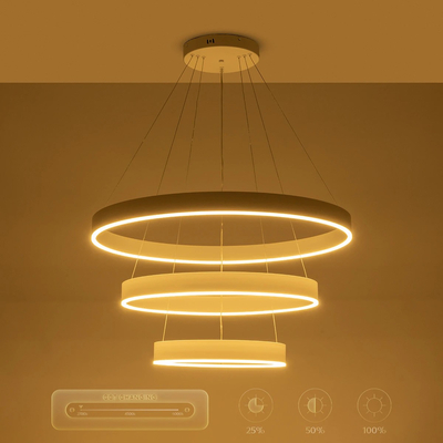 kelvo® VENOM KLV-101-0200 Κρεμαστό Φωτιστικό Οροφής LED 120W 12000lm 120° AC 220-240V IP20 Ρυθμιζόμενο Λευκό CCT με Χειριστήριο από 2700K έως 6000K Dimmable - Lumileds SMD Chip - Λευκό Ματ - Μ80 x Π80 x Υ80cm - 3 Χρόνια Εγγύηση