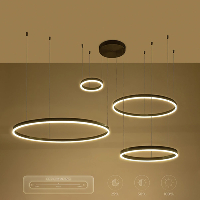 kelvo® VENOM KLV-101-0202 Κρεμαστό Φωτιστικό Οροφής LED 150W 15000lm 120° AC 220-240V IP20 Ρυθμιζόμενο Λευκό CCT με Χειριστήριο από 2700K έως 6000K Dimmable - Lumileds SMD Chip - Μαύρο Ματ - Μ150 x Π90 x Υ60cm - 3 Χρόνια Εγγύηση