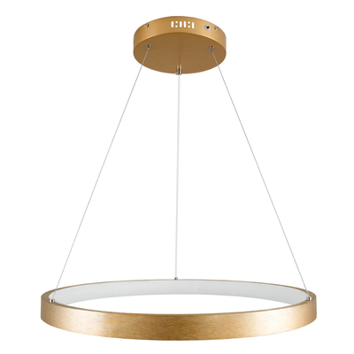 kelvo® NEMESIS KLV-101-0210 Κρεμαστό Φωτιστικό Οροφής LED 45W 4500lm 180° AC 220-240V IP20 Ρυθμιζόμενο Λευκό CCT με Χειριστήριο από 2700K έως 6000K Dimmable - Lumileds SMD Chip - Χρυσό Πλατίνα - Μ60 x Π60 x Υ4cm - 3 Χρόνια Εγγύηση