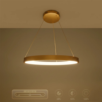 kelvo® NEMESIS KLV-101-0210 Κρεμαστό Φωτιστικό Οροφής LED 45W 4500lm 180° AC 220-240V IP20 Ρυθμιζόμενο Λευκό CCT με Χειριστήριο από 2700K έως 6000K Dimmable - Lumileds SMD Chip - Χρυσό Πλατίνα - Μ60 x Π60 x Υ4cm - 3 Χρόνια Εγγύηση