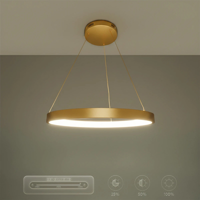 kelvo® NEMESIS KLV-101-0210 Κρεμαστό Φωτιστικό Οροφής LED 45W 4500lm 180° AC 220-240V IP20 Ρυθμιζόμενο Λευκό CCT με Χειριστήριο από 2700K έως 6000K Dimmable - Lumileds SMD Chip - Χρυσό Πλατίνα - Μ60 x Π60 x Υ4cm - 3 Χρόνια Εγγύηση