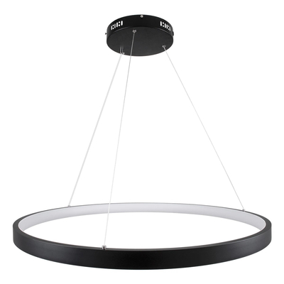 kelvo® NEMESIS KLV-101-0211 Κρεμαστό Φωτιστικό Οροφής LED 67W 6700lm 180° AC 220-240V IP20 Ρυθμιζόμενο Λευκό CCT με Χειριστήριο από 2700K έως 6000K Dimmable - Lumileds SMD Chip - Μαύρο Ματ - Μ80 x Π80 x Υ4cm - 3 Χρόνια Εγγύηση