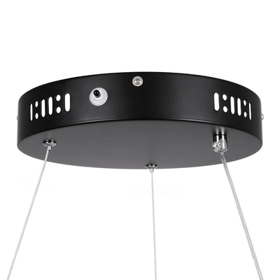 kelvo® NEMESIS KLV-101-0214 Κρεμαστό Φωτιστικό Οροφής LED 75W 7500lm 180° AC 220-240V IP20 Ρυθμιζόμενο Λευκό CCT με Χειριστήριο από 2700K έως 6000K Dimmable - Lumileds SMD Chip - Μαύρο Ματ - Μ100 x Π100 x Υ4cm - 3 Χρόνια Εγγύηση