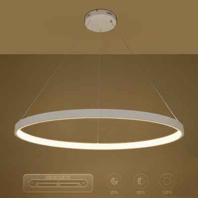 kelvo® NEMESIS KLV-101-0215 Κρεμαστό Φωτιστικό Οροφής LED 75W 7500lm 180° AC 220-240V IP20 Ρυθμιζόμενο Λευκό CCT με Χειριστήριο από 2700K έως 6000K Dimmable - Lumileds SMD Chip - Λευκό Ματ - Μ100 x Π100 x Υ4cm - 3 Χρόνια Εγγύηση