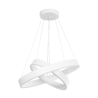 kelvo® VENOM KLV-101-0197 Κρεμαστό Φωτιστικό Οροφής LED 75W 7500lm 120° AC 220-240V IP20 Ρυθμιζόμενο Λευκό CCT με Χειριστήριο από 2700K έως 6000K Dimmable - Lumileds SMD Chip - Λευκό Ματ - Μ60 x Π60 x Υ40cm - 3 Χρόνια Εγγύηση