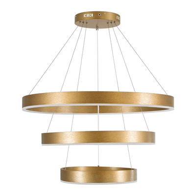 kelvo® VENOM KLV-101-0201-V2 Κρεμαστό Φωτιστικό Οροφής LED 120W 12000lm 120° AC 220-240V IP20 Ρυθμιζόμενο Λευκό CCT με Χειριστήριο από 2700K έως 6000K Dimmable - Lumileds SMD Chip - Χρυσό Πλατίνα - Μ80 x Π80 x Υ80cm - 3 Χρόνια Εγγύηση