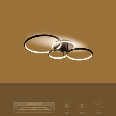 kelvo® NEMESIS KLV-101-0205 Φωτιστικό Οροφής LED 98W 9800lm 360° AC 220-240V IP20 Ρυθμιζόμενο Λευκό CCT με Χειριστήριο από 2700K έως 6000K Dimmable - Lumileds SMD Chip - Μαύρο Ματ - Μ89 x Π60 x Υ19cm - 3 Χρόνια Εγγύηση