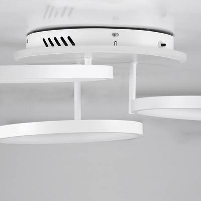 kelvo® NEMESIS KLV-101-0206 Φωτιστικό Οροφής LED 98W 9800lm 360° AC 220-240V IP20 Ρυθμιζόμενο Λευκό CCT με Χειριστήριο από 2700K έως 6000K Dimmable - Lumileds SMD Chip - Λευκό Ματ - Μ89 x Π60 x Υ19cm - 3 Χρόνια Εγγύηση