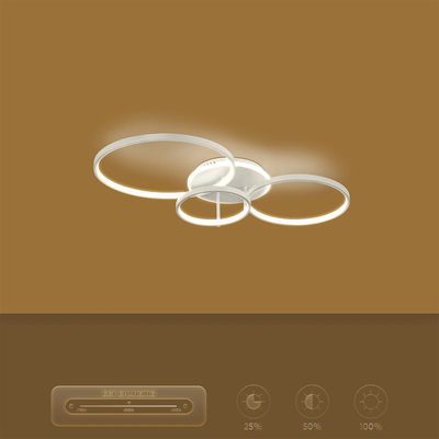 kelvo® NEMESIS KLV-101-0206 Φωτιστικό Οροφής LED 98W 9800lm 360° AC 220-240V IP20 Ρυθμιζόμενο Λευκό CCT με Χειριστήριο από 2700K έως 6000K Dimmable - Lumileds SMD Chip - Λευκό Ματ - Μ89 x Π60 x Υ19cm - 3 Χρόνια Εγγύηση