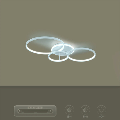 kelvo® NEMESIS KLV-101-0206 Φωτιστικό Οροφής LED 98W 9800lm 360° AC 220-240V IP20 Ρυθμιζόμενο Λευκό CCT με Χειριστήριο από 2700K έως 6000K Dimmable - Lumileds SMD Chip - Λευκό Ματ - Μ89 x Π60 x Υ19cm - 3 Χρόνια Εγγύηση