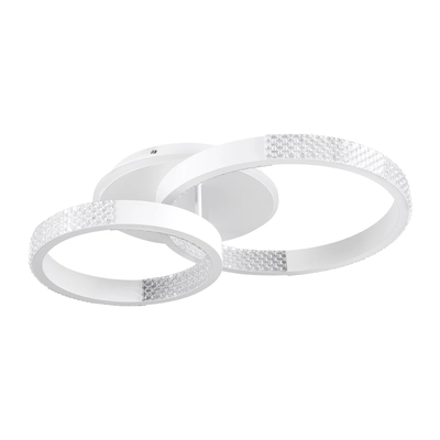 kelvo® DIAMOND KLV-101-0224 Φωτιστικό Οροφής LED 67W 6700lm 360° AC 220-240V IP20 Ρυθμιζόμενο Λευκό CCT με Χειριστήριο από 2700K έως 6000K Dimmable - Lumileds SMD Chip - Λευκό Ματ - Μ60 x Π40 x Υ14cm - 3 Χρόνια Εγγύηση