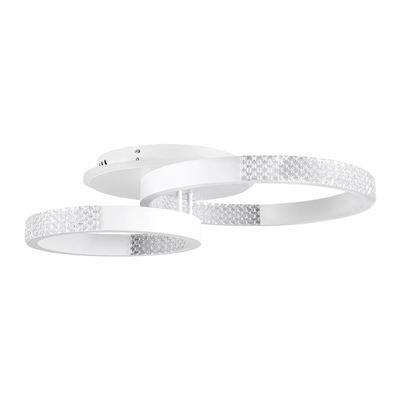 kelvo® DIAMOND KLV-101-0224 Φωτιστικό Οροφής LED 67W 6700lm 360° AC 220-240V IP20 Ρυθμιζόμενο Λευκό CCT με Χειριστήριο από 2700K έως 6000K Dimmable - Lumileds SMD Chip - Λευκό Ματ - Μ60 x Π40 x Υ14cm - 3 Χρόνια Εγγύηση