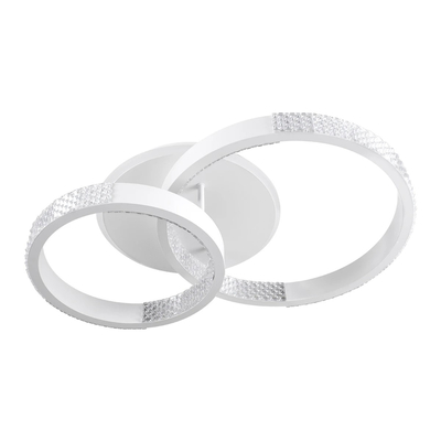 kelvo® DIAMOND KLV-101-0224 Φωτιστικό Οροφής LED 67W 6700lm 360° AC 220-240V IP20 Ρυθμιζόμενο Λευκό CCT με Χειριστήριο από 2700K έως 6000K Dimmable - Lumileds SMD Chip - Λευκό Ματ - Μ60 x Π40 x Υ14cm - 3 Χρόνια Εγγύηση