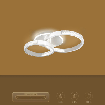 kelvo® DIAMOND KLV-101-0224 Φωτιστικό Οροφής LED 67W 6700lm 360° AC 220-240V IP20 Ρυθμιζόμενο Λευκό CCT με Χειριστήριο από 2700K έως 6000K Dimmable - Lumileds SMD Chip - Λευκό Ματ - Μ60 x Π40 x Υ14cm - 3 Χρόνια Εγγύηση