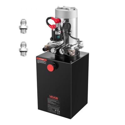 Υδραυλική μονάδα ισχύος VEVOR 12 L, αντλία ρυμούλκησης διπλής ενέργειας, μέγιστη πίεση εκτόνωσης 22 MPa και ρυθμός ροής 3,4 L/min, υδραυλική αντλία DC 12V με μεταλλική δεξαμενή για ανύψωση ρυμούλκας και αυτοκινήτου