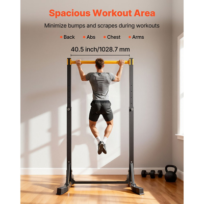 VEVOR Pull Up Bar, Φορητός Σταθμός Pullup Bar Χωρητικότητας 150 kg, Ελεύθερες Pullup Bars με Πλαίσιο H & Σωλήνα από Ανθεκτική Ατσάλι, Ρύθμιση Ύψους 8 Επιπέδων Gravity Fitness για Χέρια, Πίσω και Στήθος