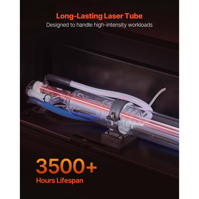 Χαρακτική μηχανή λέιζερ CO2 VEVOR 60W, 600 x 400 mm, Μηχανή κοπής χαρακτικής λέιζερ CO2 με υποβοήθηση αέρα 4 κατευθύνσεων, Μηχανή κοπής χάραξης, συμβατή με LightBurn CorelDRAW RDWorks, για ξύλο και ακρυλικό γυαλί