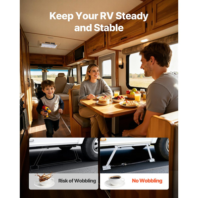 Σταθεροποιητής RV VEVOR Universal, Σταθεροποιητής προφυλακτήρα RV για ρυμουλκούμενα, τροχόσπιτα, πέμπτο τροχό, Συμπαγής πτυσσόμενος σχεδιασμός για εύκολη αποθήκευση, Ρυθμιζόμενο ύψος από 304,8 mm έως 711,2 mm, Μειώνει την ταλάντωση του RV, 2 τεμάχια