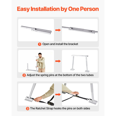 Σταθεροποιητής RV VEVOR Universal, Σταθεροποιητής προφυλακτήρα RV για ρυμουλκούμενα, τροχόσπιτα, πέμπτο τροχό, Συμπαγής πτυσσόμενος σχεδιασμός για εύκολη αποθήκευση, Ρυθμιζόμενο ύψος από 304,8 mm έως 711,2 mm, Μειώνει την ταλάντωση του RV, 2 τεμάχια