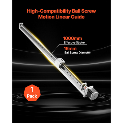 Γραμμικός οδηγός VEVOR, μέγεθος εργασίας διαδρομής 1000 mm, ενεργοποιητής σκηνής γραμμικού οδηγού CNC με κίνηση σφαιρικής βίδας, μηχανοκίνητος βηματικός κινητήρας Nema 23, υψηλής ακρίβειας, για μηχανή χάραξης, φρέζα CNC, 3D εκτυπωτής
