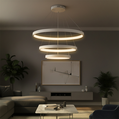 kelvo® NEMESIS KLV-101-0221 Κρεμαστό Φωτιστικό Οροφής LED 120W 12000lm 180° AC 220-240V IP20 Ρυθμιζόμενο Λευκό CCT με Χειριστήριο από 2700K έως 6000K Dimmable - Lumileds SMD Chip - Λευκό Ματ - Μ80 x Π80 x Υ80cm - 3 Χρόνια Εγγύηση