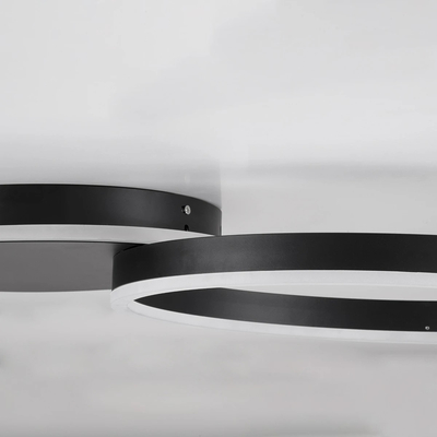 kelvo® VENOM KLV-101-0181 Φωτιστικό Οροφής LED 45W 4500lm 360° AC 220-240V IP20 Ρυθμιζόμενο Λευκό CCT με Χειριστήριο από 2700K έως 6000K Dimmable - Lumileds SMD Chip - Μαύρο Ματ - Μ60 x Π40 x Υ7.5cm - 3 Χρόνια Εγγύηση