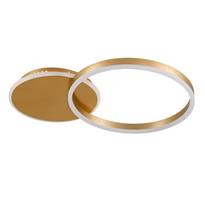 kelvo® VENOM KLV-101-0183 Φωτιστικό Οροφής LED 45W 4500lm 360° AC 220-240V IP20 Ρυθμιζόμενο Λευκό CCT με Χειριστήριο από 2700K έως 6000K Dimmable - Lumileds SMD Chip - Χρυσό Πλατίνα - Μ60 x Π40 x Υ7.5cm - 3 Χρόνια Εγγύηση