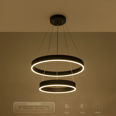 kelvo® VENOM KLV-101-0196-V2 Κρεμαστό Φωτιστικό Οροφής LED 75W 7500lm 120° AC 220-240V IP20 Ρυθμιζόμενο Λευκό CCT με Χειριστήριο από 2700K έως 6000K Dimmable - Lumileds SMD Chip - Μαύρο Ματ - Μ60 x Π60 x Υ40cm - 3 Χρόνια Εγγύηση