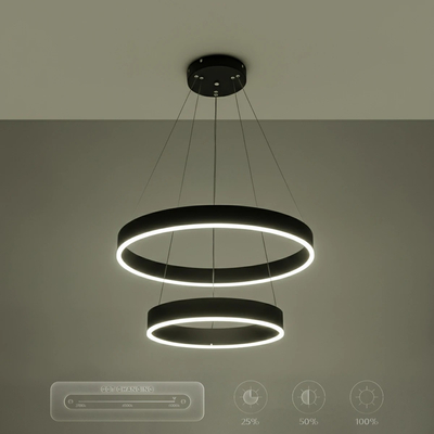 kelvo® VENOM KLV-101-0196-V2 Κρεμαστό Φωτιστικό Οροφής LED 75W 7500lm 120° AC 220-240V IP20 Ρυθμιζόμενο Λευκό CCT με Χειριστήριο από 2700K έως 6000K Dimmable - Lumileds SMD Chip - Μαύρο Ματ - Μ60 x Π60 x Υ40cm - 3 Χρόνια Εγγύηση