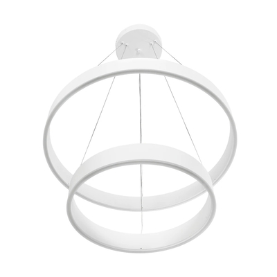 kelvo® VENOM KLV-101-0197-V2 Κρεμαστό Φωτιστικό Οροφής LED 75W 7500lm 120° AC 220-240V IP20 Ρυθμιζόμενο Λευκό CCT με Χειριστήριο από 2700K έως 6000K Dimmable - Lumileds SMD Chip - Λευκό Ματ - Μ60 x Π60 x Υ40cm - 3 Χρόνια Εγγύηση