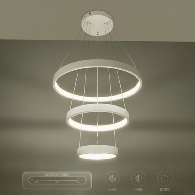 kelvo® NEMESIS KLV-101-0218 Κρεμαστό Φωτιστικό Οροφής LED 100W 10000lm 180° AC 220-240V IP20 Ρυθμιζόμενο Λευκό CCT με Χειριστήριο από 2700K έως 6000K Dimmable - Lumileds SMD Chip - Λευκό Ματ - Μ60 x Π60 x Υ60cm - 3 Χρόνια Εγγύηση