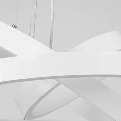 kelvo® NEMESIS KLV-101-0218-V2 Κρεμαστό Φωτιστικό Οροφής LED 100W 10000lm 180° AC 220-240V IP20 Ρυθμιζόμενο Λευκό CCT με Χειριστήριο από 2700K έως 6000K Dimmable - Lumileds SMD Chip - Λευκό Ματ - Μ60 x Π60 x Υ60cm - 3 Χρόνια Εγγύηση