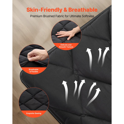 Ιαπωνικό στρώμα τατάμι VEVOR, Πτυσσόμενο στρώμα ιαπωνικού τατάμι διπλού μεγέθους, Στρώμα φουτόν με τσάντα αποθήκευσης και κούμπωμα, Πατάκι δαπέδου 9 στρώσεων για ύπνο, Φοιτητική εστία, Διαλογισμό, Γιόγκα, 2032 x 991 x 89 mm, Μαύρο