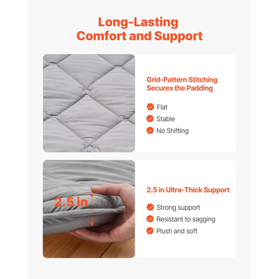 Ιαπωνικό στρώμα τατάμι VEVOR, πτυσσόμενο ιαπωνικό στρώμα τατάμι μεγέθους Queen, στρώμα φουτόν με τσάντα αποθήκευσης και κούμπωμα, 9 στρώσεων πατάκι δαπέδου για ύπνο, κοιτώνα, διαλογισμό, γιόγκα, 2032 x 1524 x 63,5 mm, γκρι