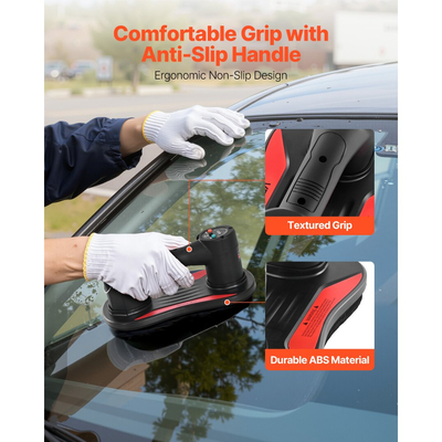 Ηλεκτρική βεντούζα κενού VEVOR, Μέγιστη ικανότητα ανύψωσης 170 kg, Ανυψωτήρας τζαμιών κενού με ψηφιακή οθόνη, Βαρύ εργαλείο βεντούζας πλακιδίων για ανύψωση πλακιδίων, γρανίτη, ξύλου, πλακόστρωσης, γυψοσανίδας, παραθύρων