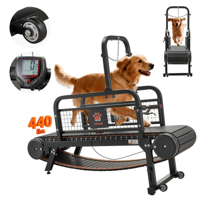 Διάδρομος Σκύλων VEVOR για Μεσαίους/Μεγάλους Σκύλους, Μηχανή Τρεξίματος για Κατοικίδια με Ρυθμιζόμενη Ρύθμιση, Φρένο & Τροχοί, Αναβάθμιση Πλαστικής Ζώνης για να Διατηρείτε τα Κατοικίδια Ενεργά & σε Γυμναστική, Έως 199,6 κιλά, Εύκολο στη Μετακίνηση