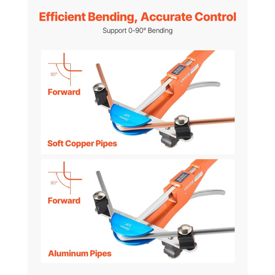 Κιτ κάμψης σωλήνων VEVOR, 6 mm έως 22 mm, Συμπαγής κάμψη σωλήνων με καστάνια, Εργαλείο κάμψης με καστάνια χειρός, με μήτρες από κράμα αλουμινίου 7 χρωμάτων, Εργαλεία HVAC, για ψύξη, κλιματισμό, χάλκινο HVAC