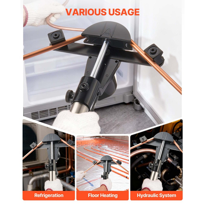 Κιτ κάμψης υδραυλικών σωλήνων VEVOR, 6 mm έως 22 mm, Κούρμπαρος σωλήνων χαλκού, Σετ εργαλείων κάμψης HVAC, κάμψη 90°, με 7 μήτρες από κράμα αλουμινίου, για HVAC, Κλιματισμό, Ψύξη, Επισκευή αυτοκινήτων, Αυτοκινήτων